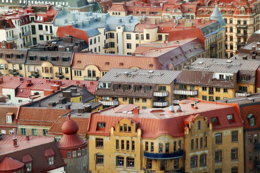 Here are colorful roofs of Gothenburg.